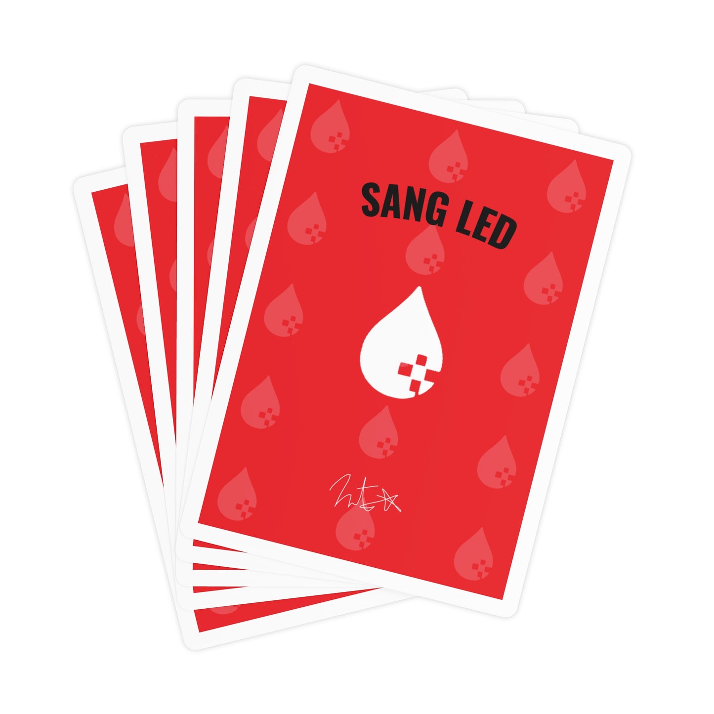 SANG LED Signature Playing Cards – Red Drop Deck