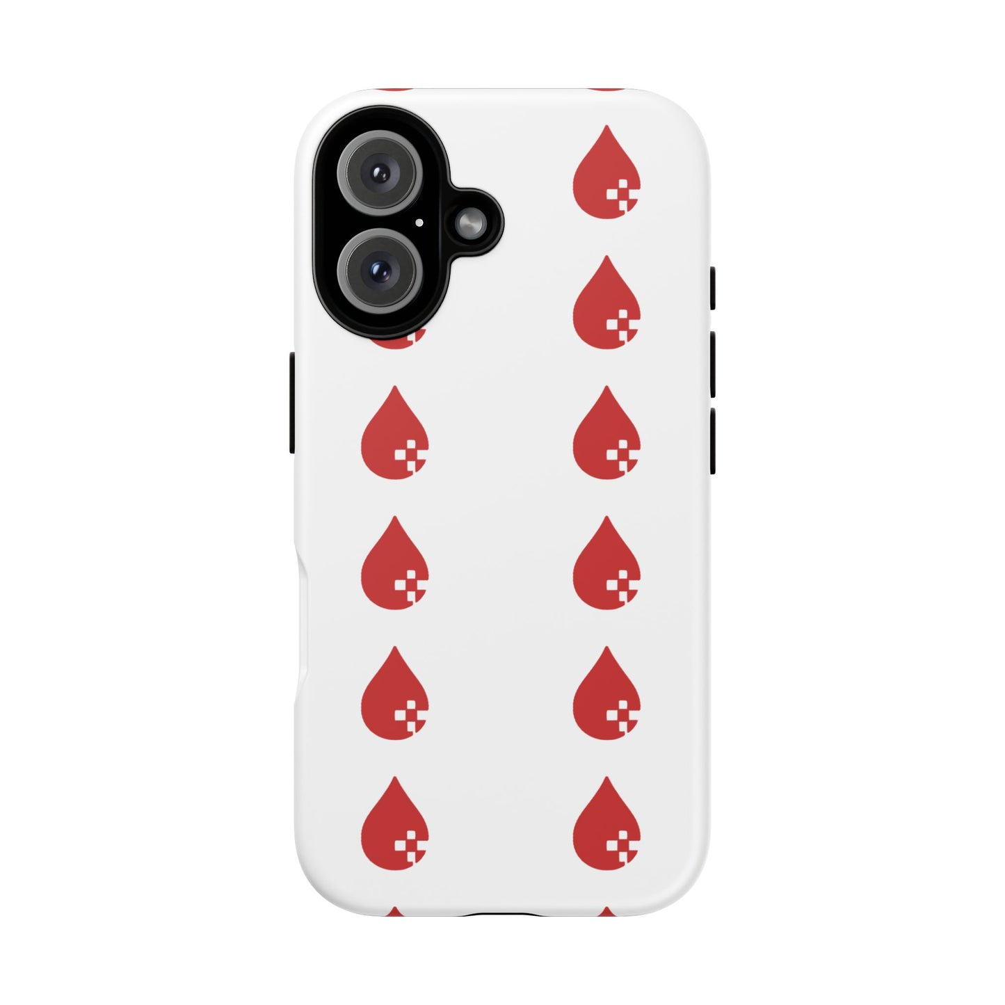 Sang Led Blood Logo Tough Protective Phone Case — White Dripping Pattern