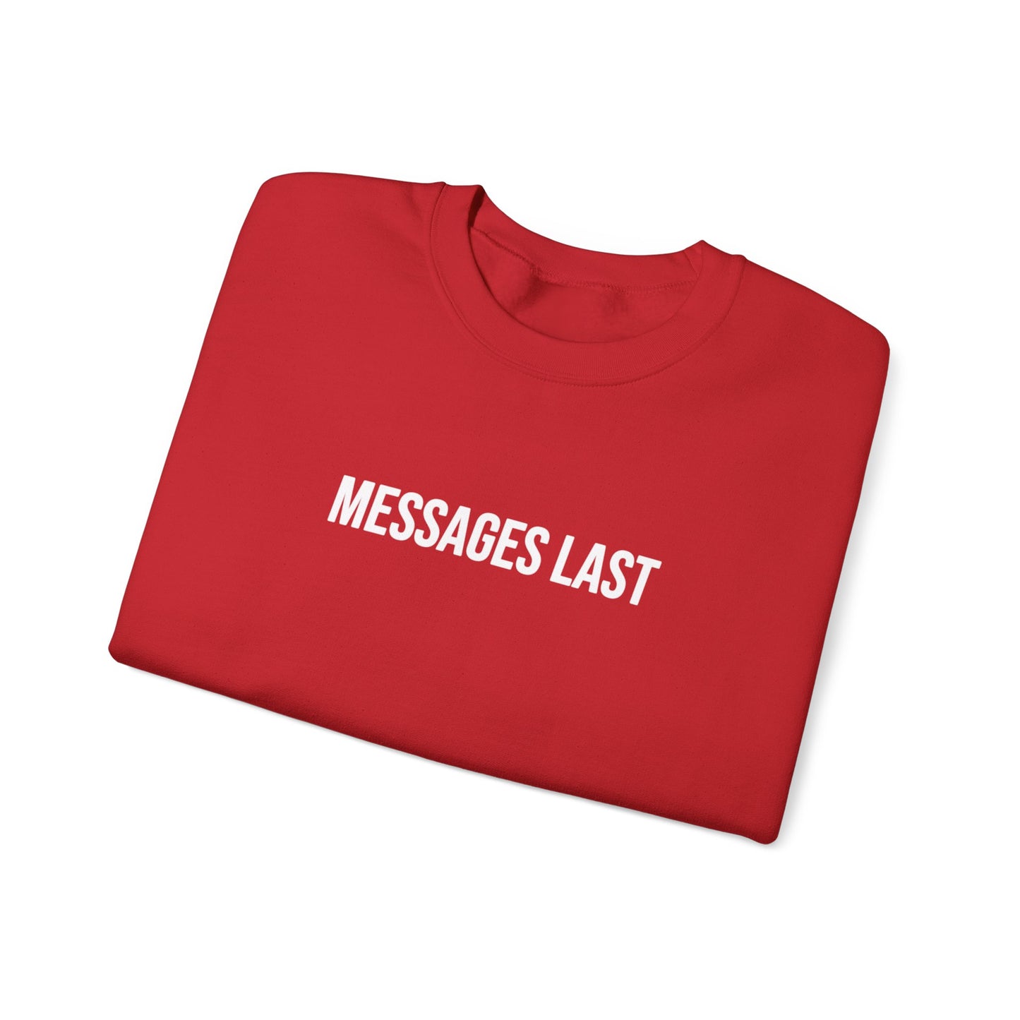 MESSAGES LAST Crewneck – Sang Led Blood Logo