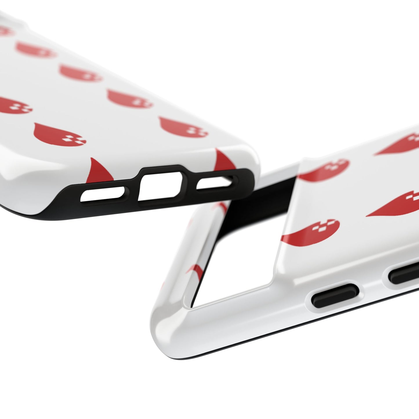 Sang Led Blood Logo Tough Protective Phone Case — White Dripping Pattern