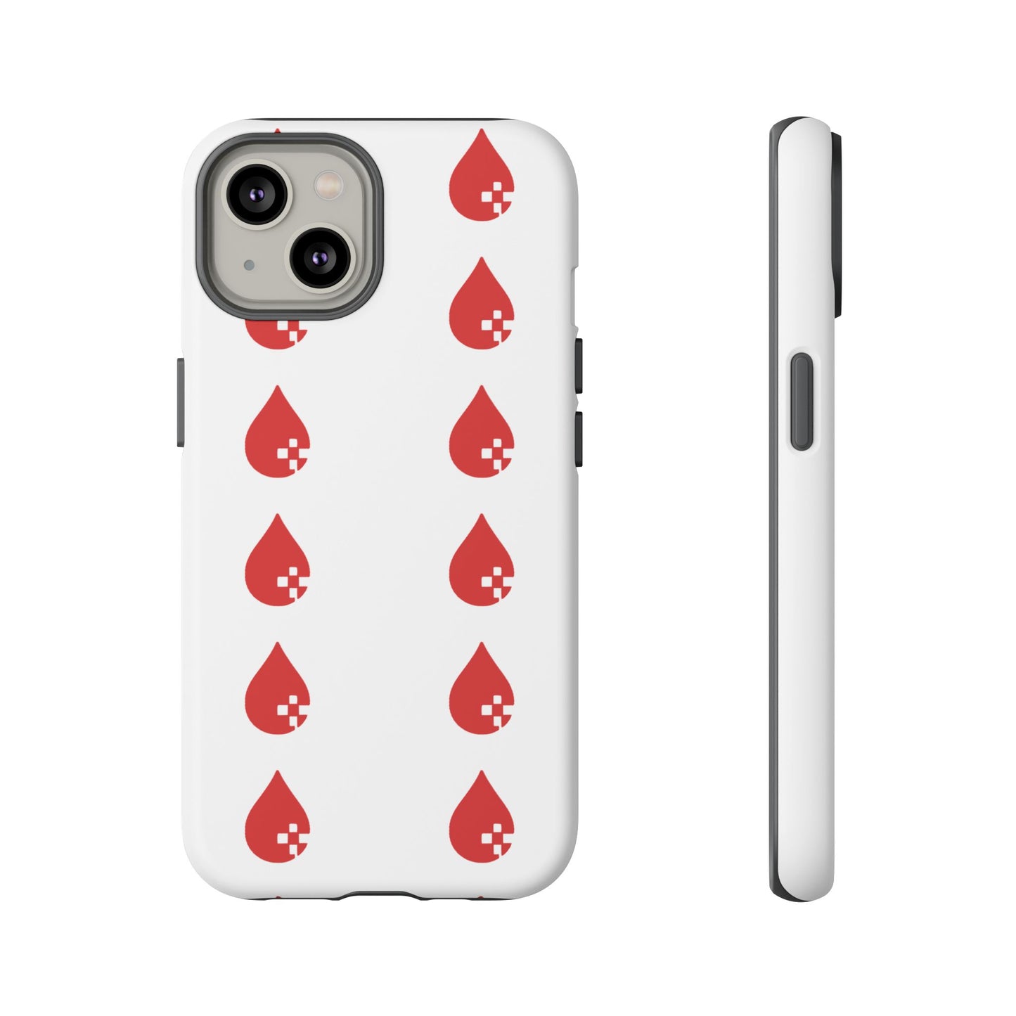 Sang Led Blood Logo Tough Protective Phone Case — White Dripping Pattern