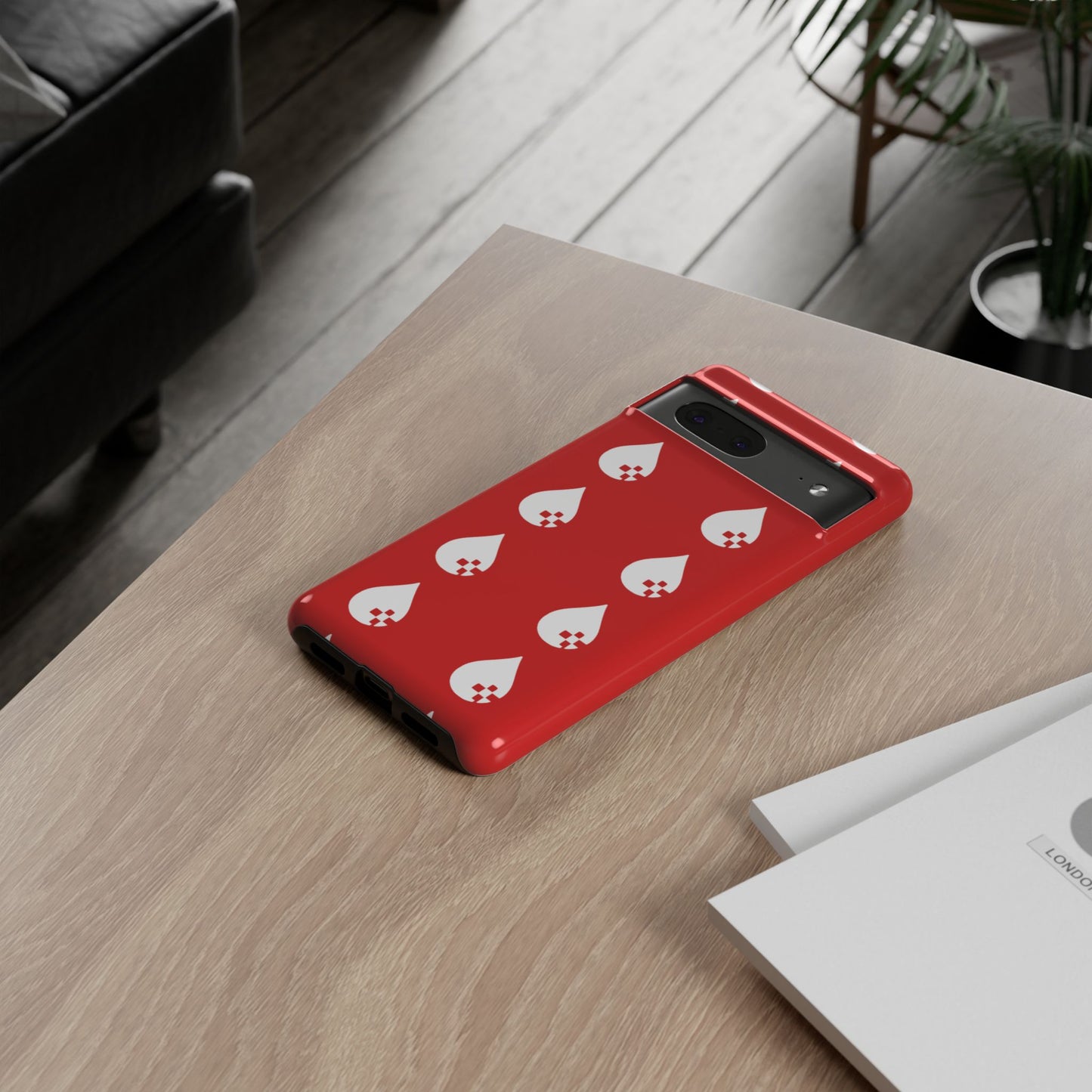 Sang Led Blood Logo Tough Protective Phone Case — Red Dripping Pattern