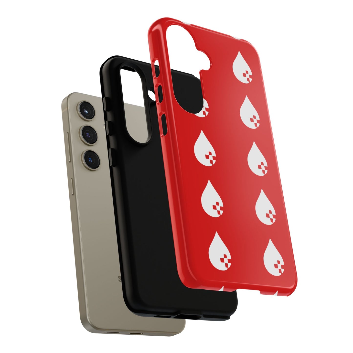 Sang Led Blood Logo Tough Protective Phone Case — Red Dripping Pattern