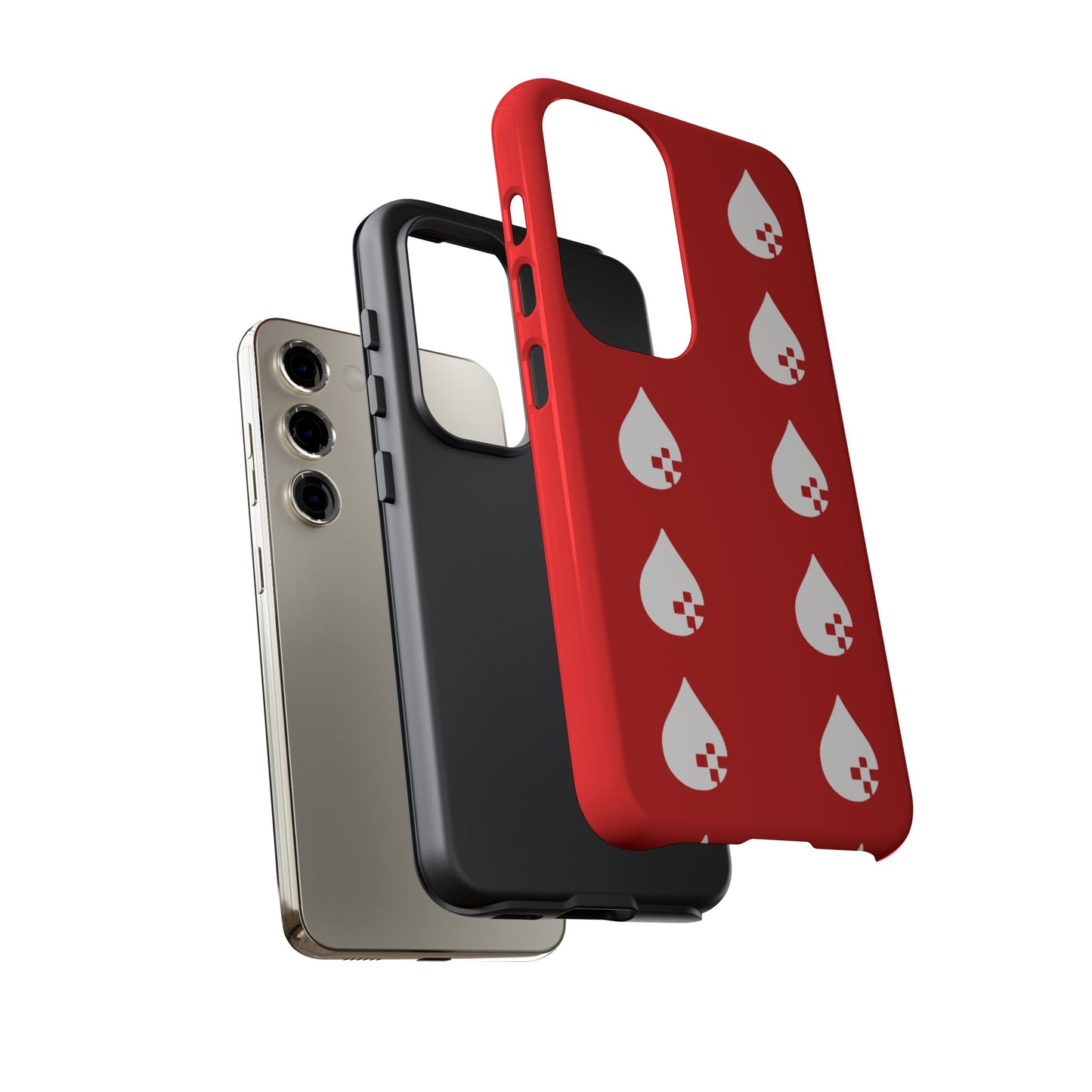 Sang Led Blood Logo Tough Protective Phone Case — Red Dripping Pattern