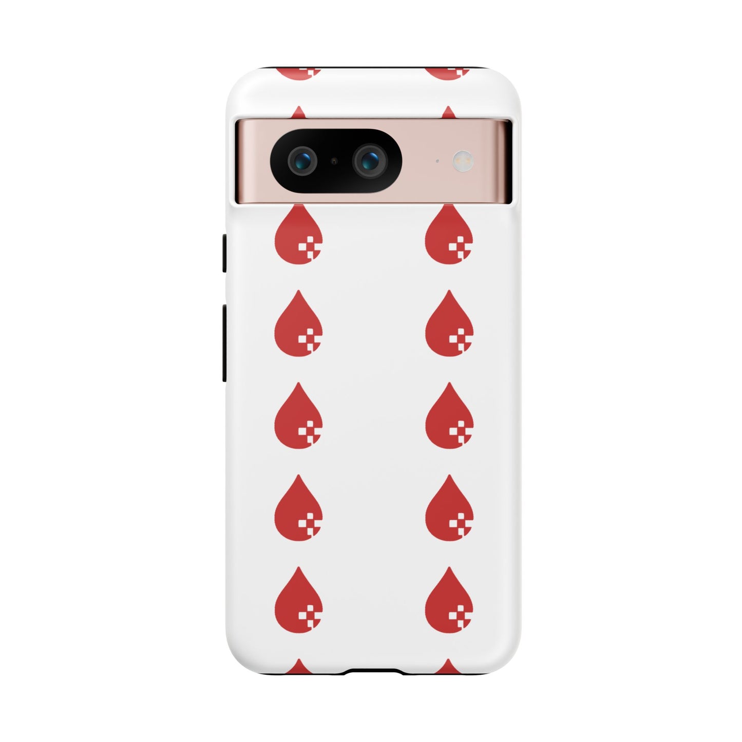 Sang Led Blood Logo Tough Protective Phone Case — White Dripping Pattern