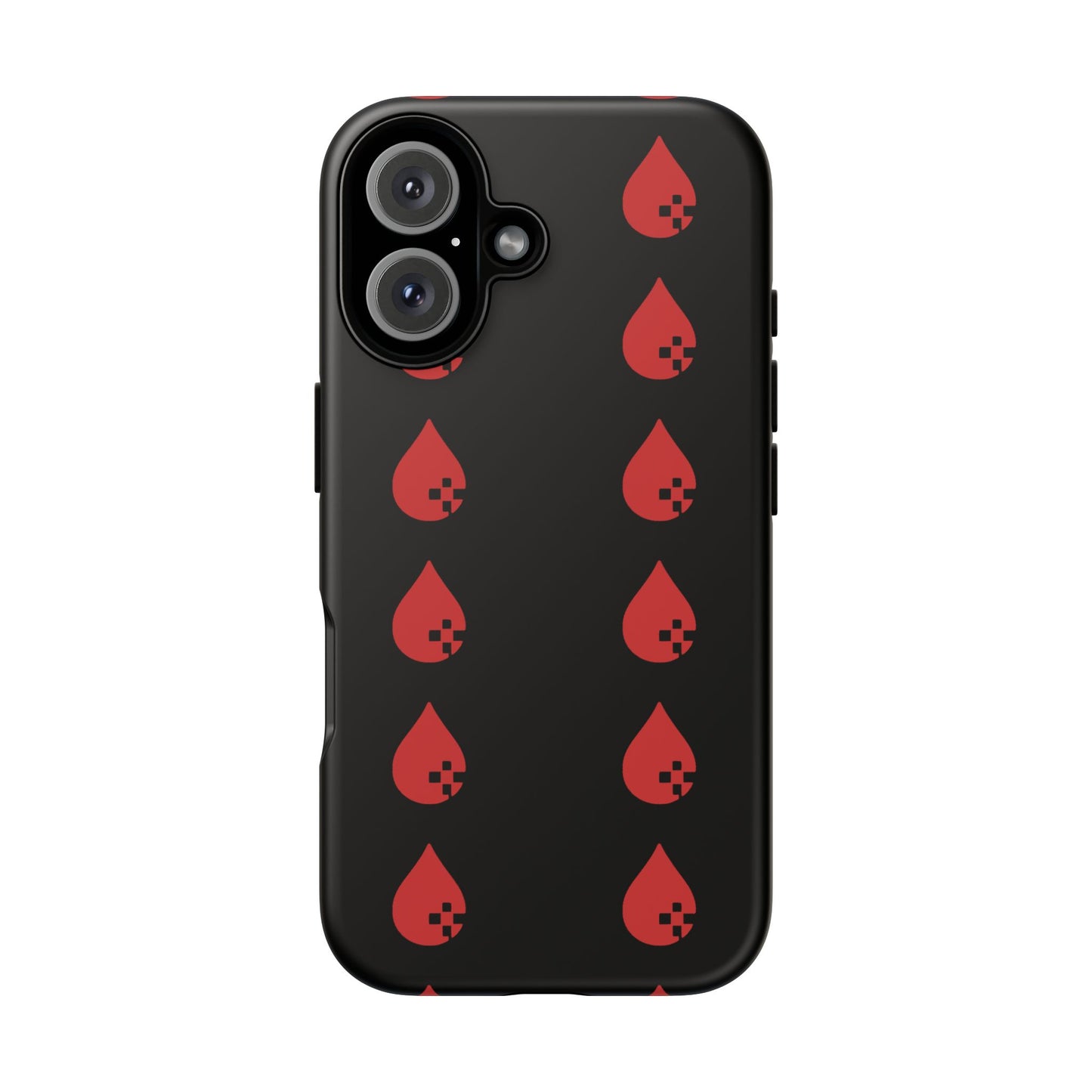 Sang Led Blood Logo Tough Protective Phone Case — Black Dripping Pattern