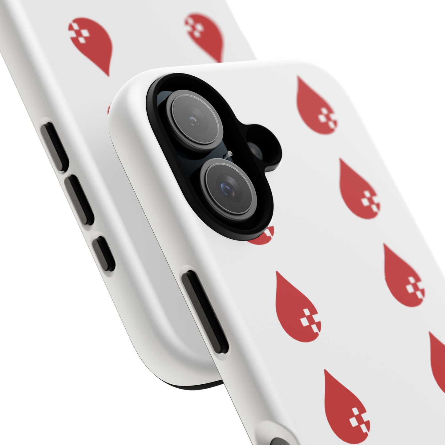 Sang Led Blood Logo Tough Protective Phone Case — White Dripping Pattern