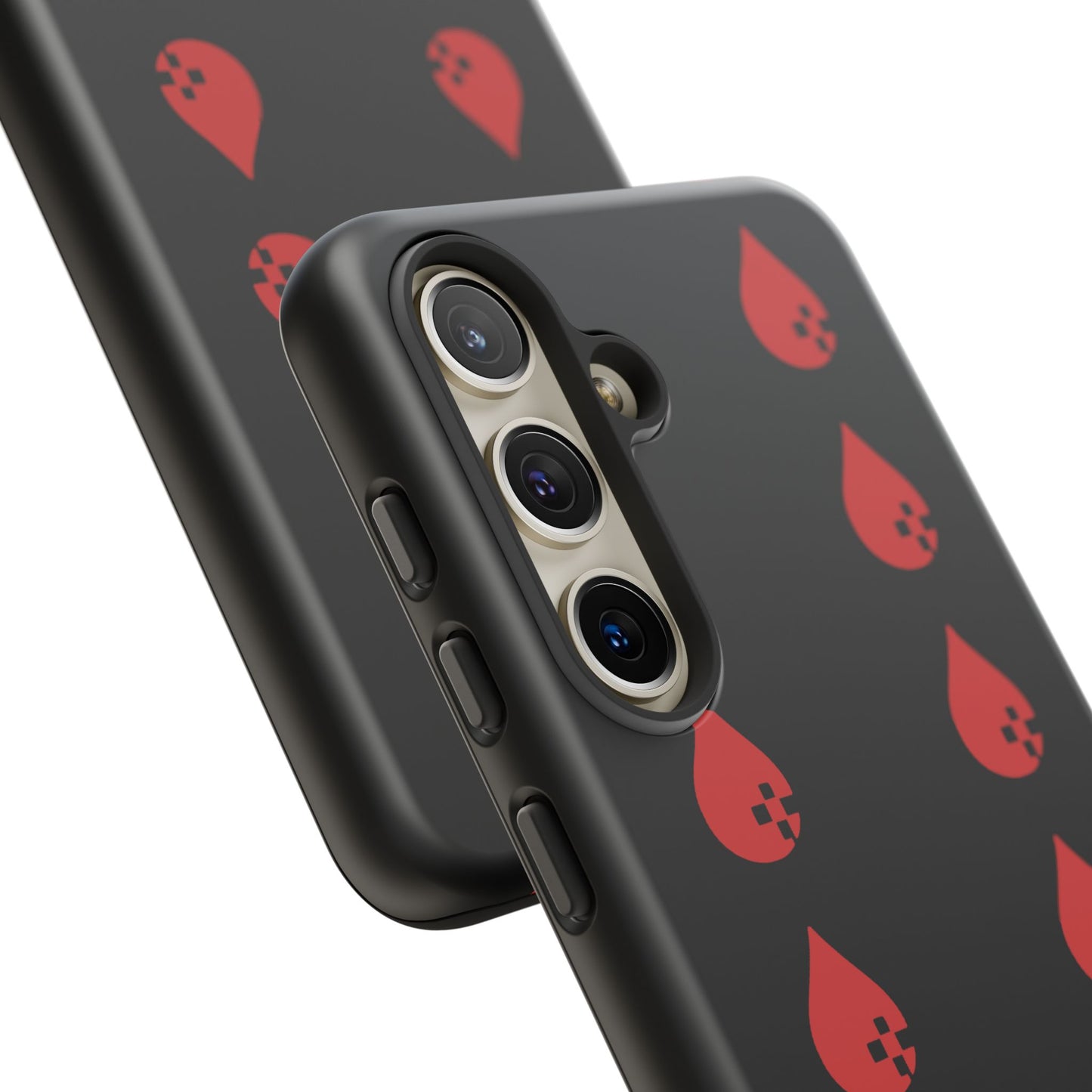 Sang Led Blood Logo Tough Protective Phone Case — Black Dripping Pattern