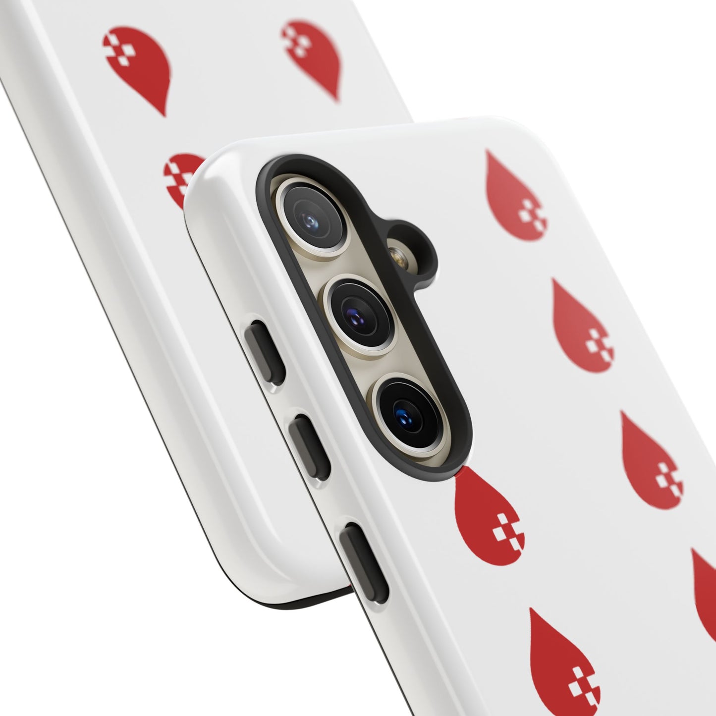 Sang Led Blood Logo Tough Protective Phone Case — White Dripping Pattern