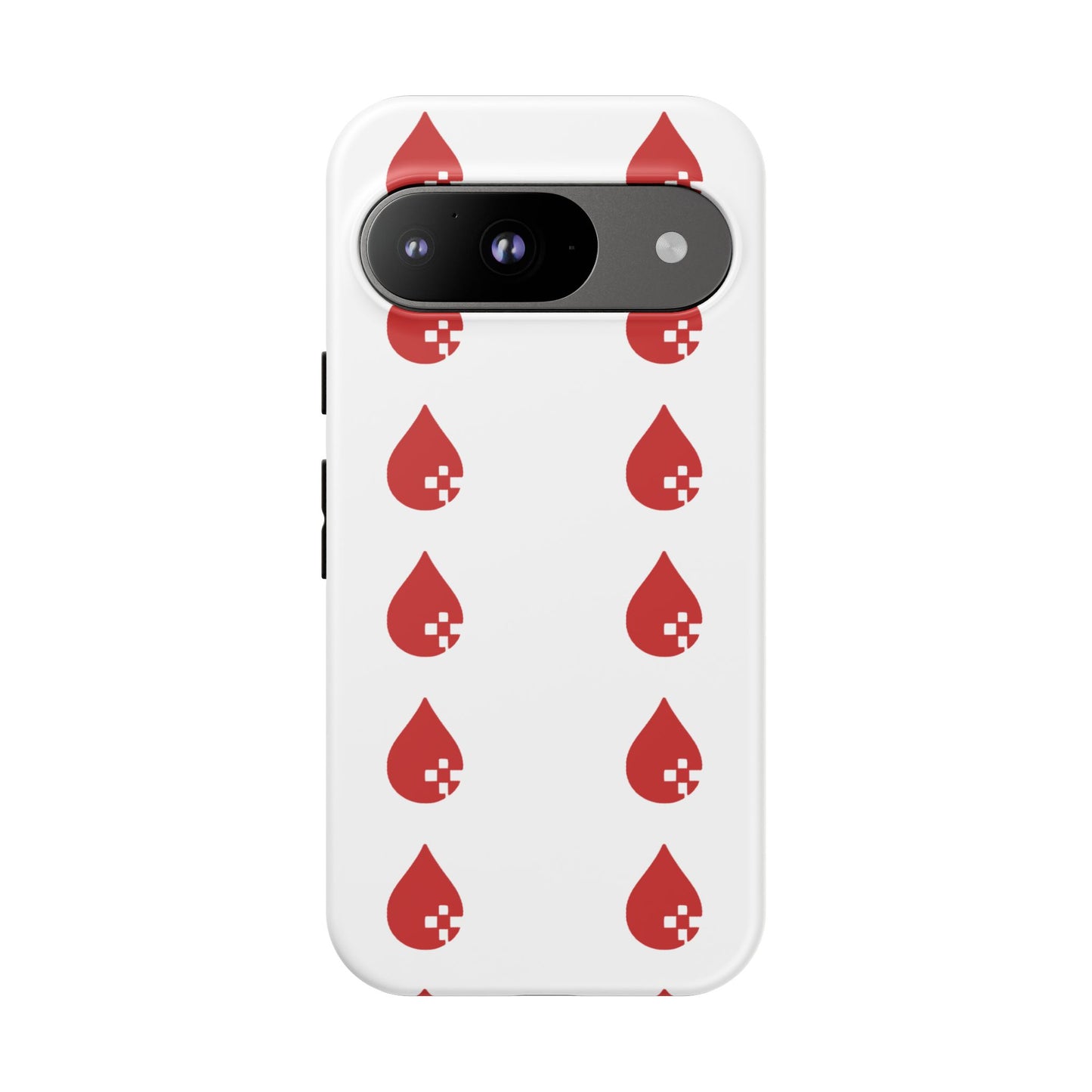 Sang Led Blood Logo Tough Protective Phone Case — White Dripping Pattern