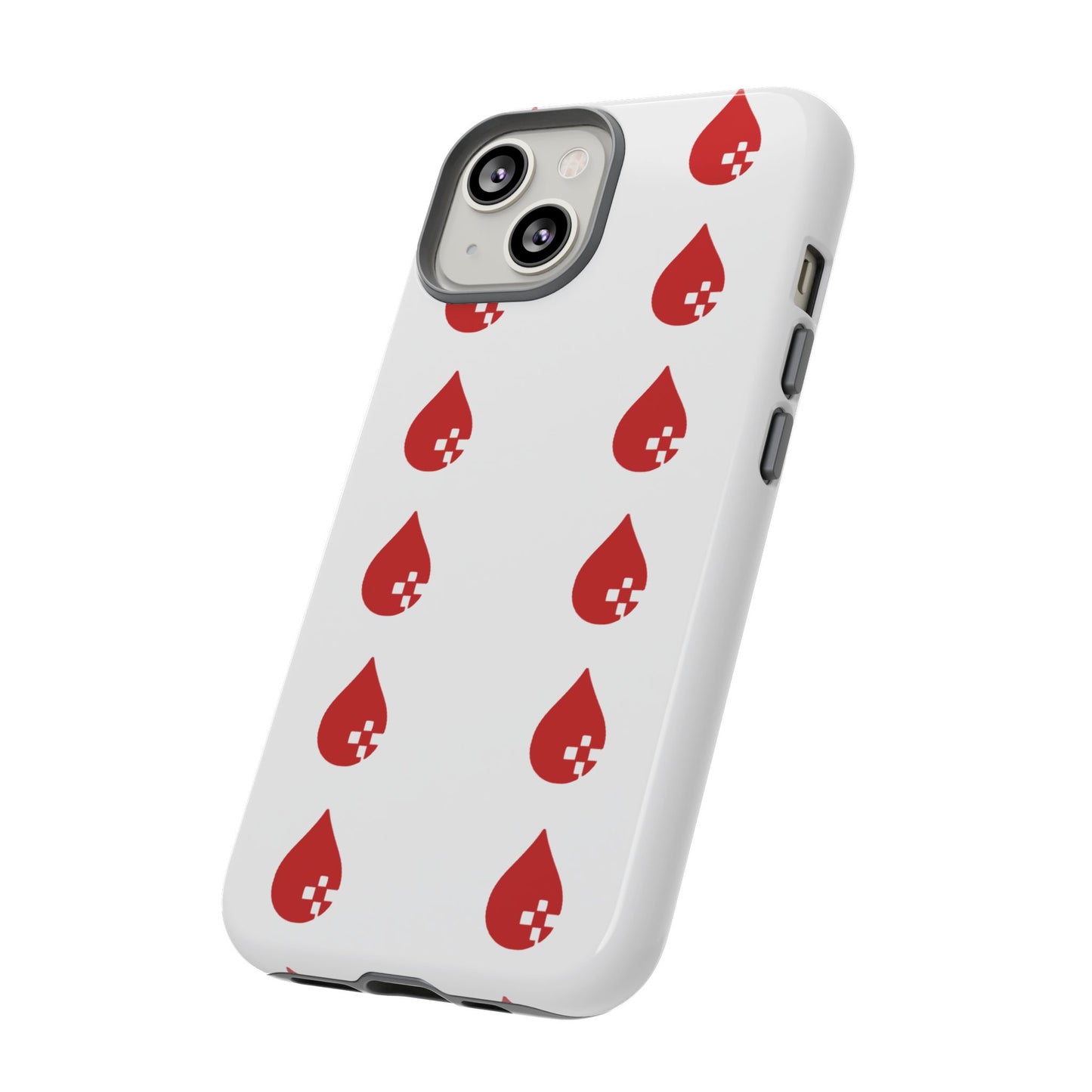 Sang Led Blood Logo Tough Protective Phone Case — White Dripping Pattern