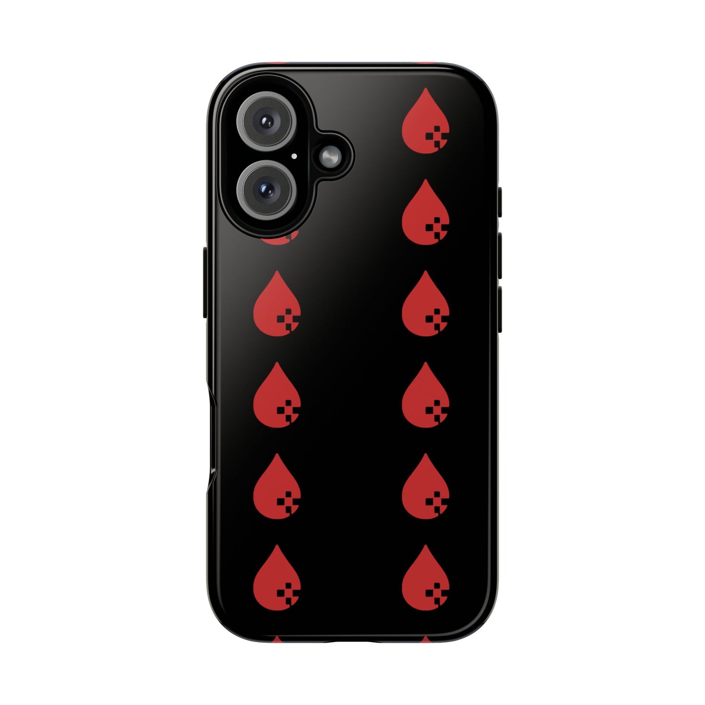 Sang Led Blood Logo Tough Protective Phone Case — Black Dripping Pattern