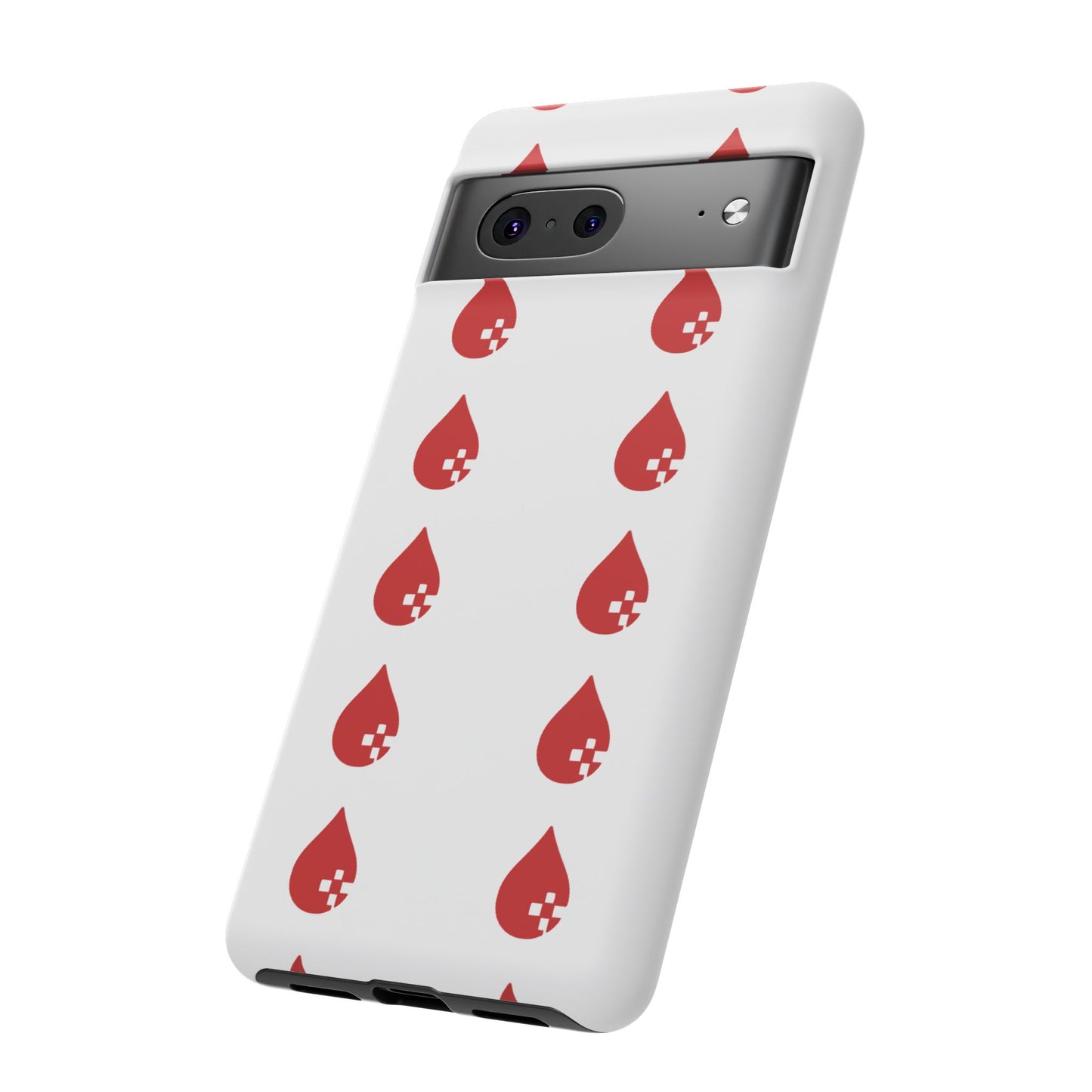 Sang Led Blood Logo Tough Protective Phone Case — White Dripping Pattern