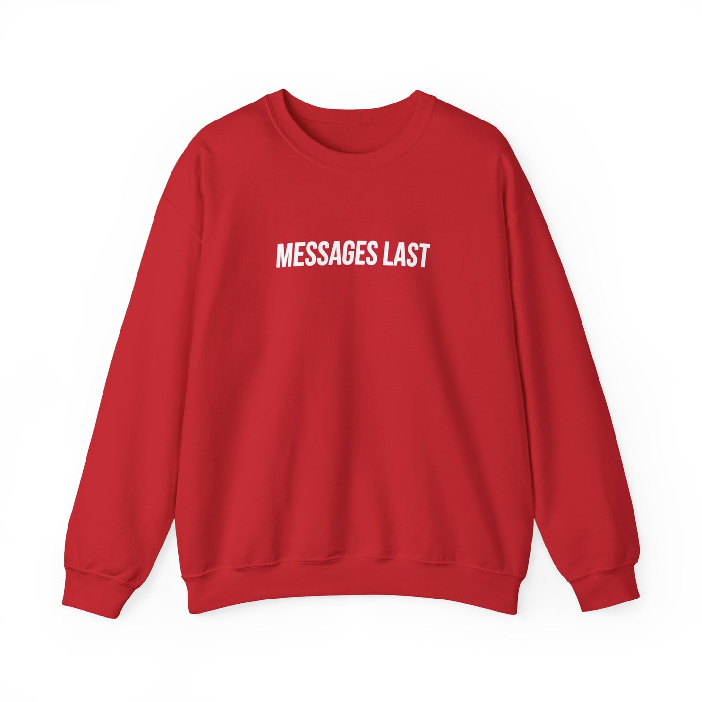 MESSAGES LAST Crewneck – Sang Led Blood Logo