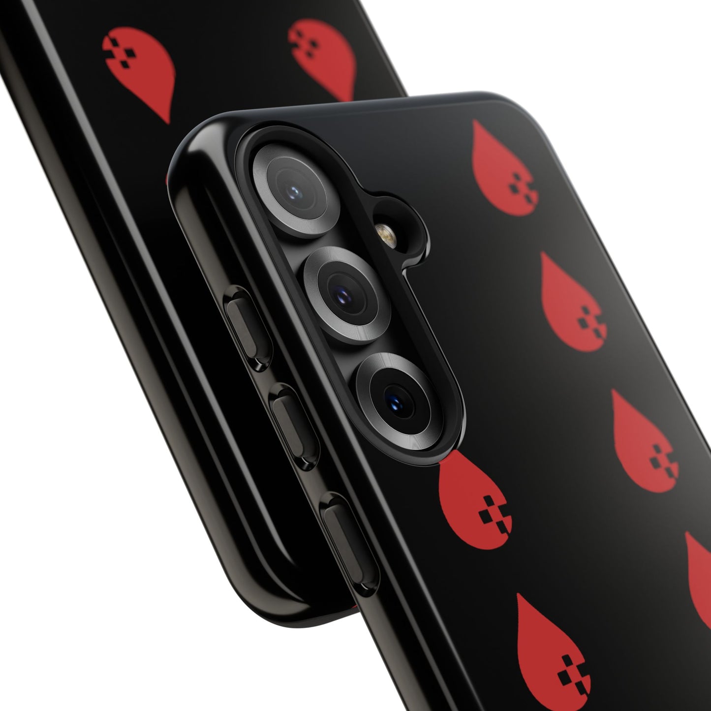 Sang Led Blood Logo Tough Protective Phone Case — Black Dripping Pattern