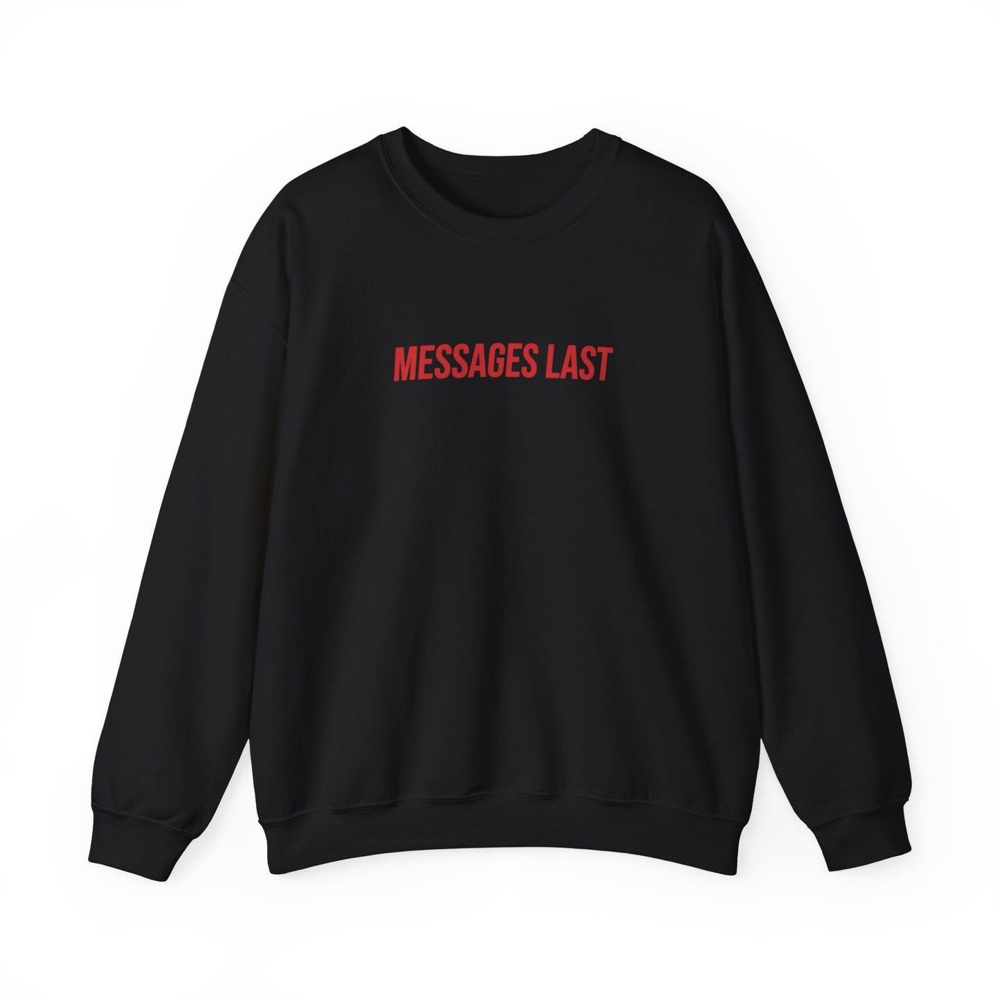 MESSAGES LAST Crewneck – Sang Led Blood Logo