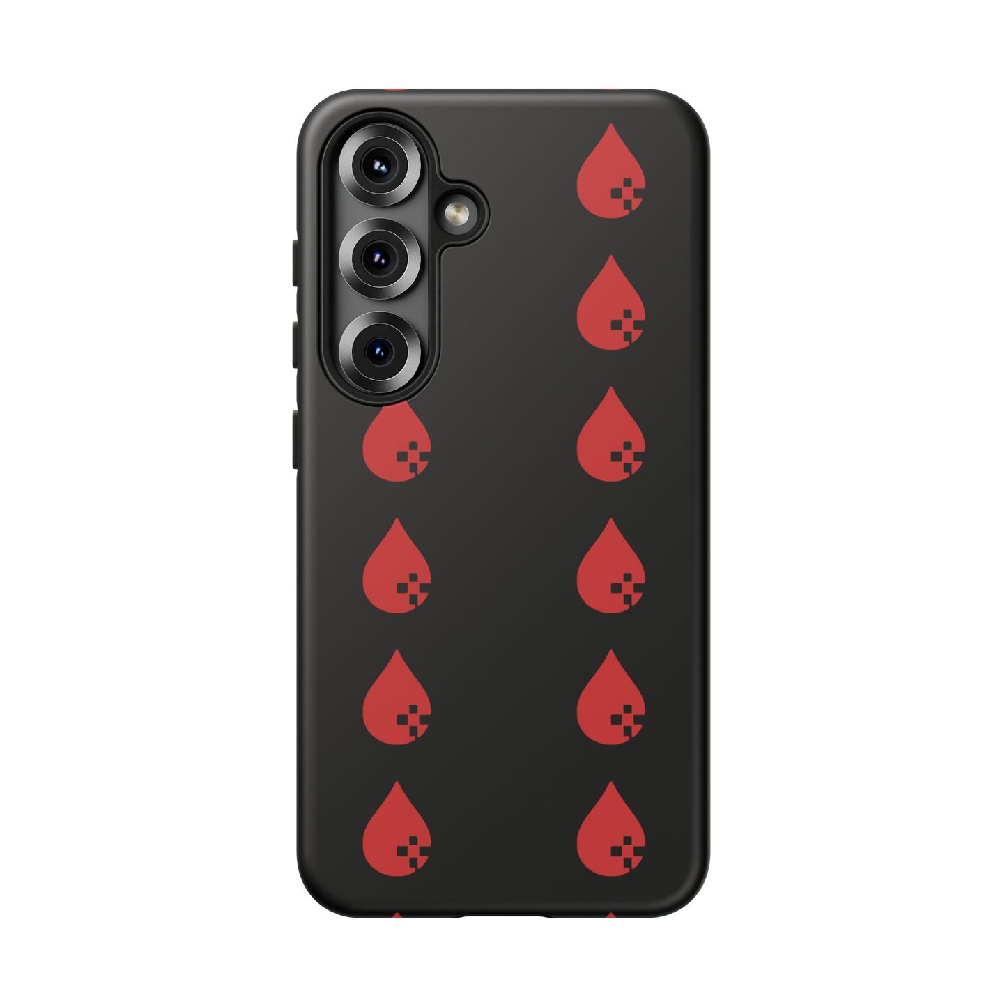 Sang Led Blood Logo Tough Protective Phone Case — Black Dripping Pattern