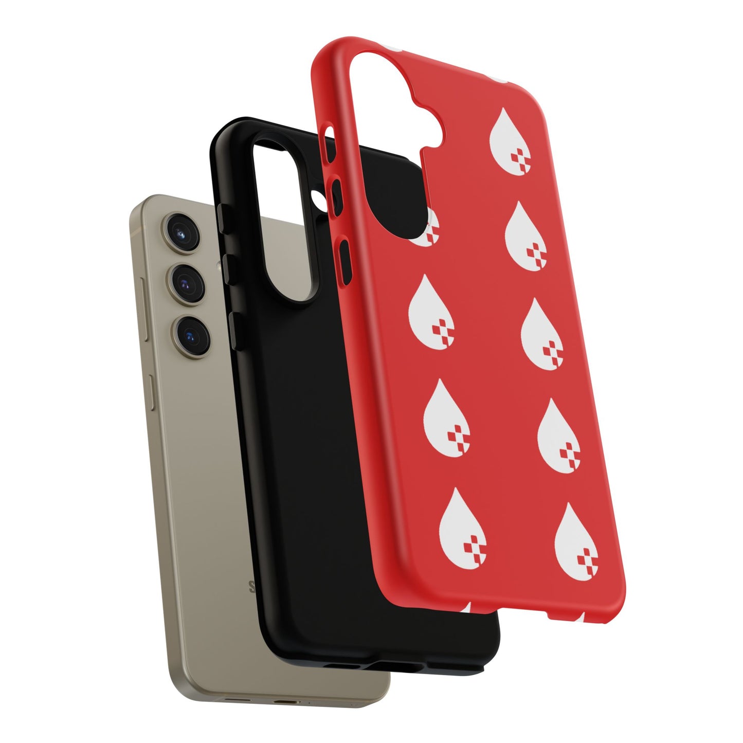 Sang Led Blood Logo Tough Protective Phone Case — Red Dripping Pattern
