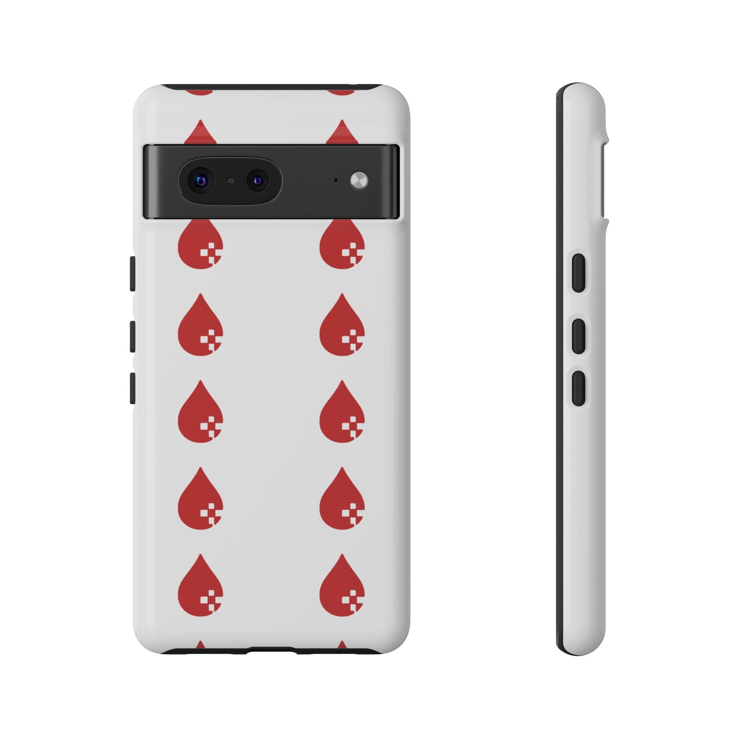 Sang Led Blood Logo Tough Protective Phone Case — White Dripping Pattern