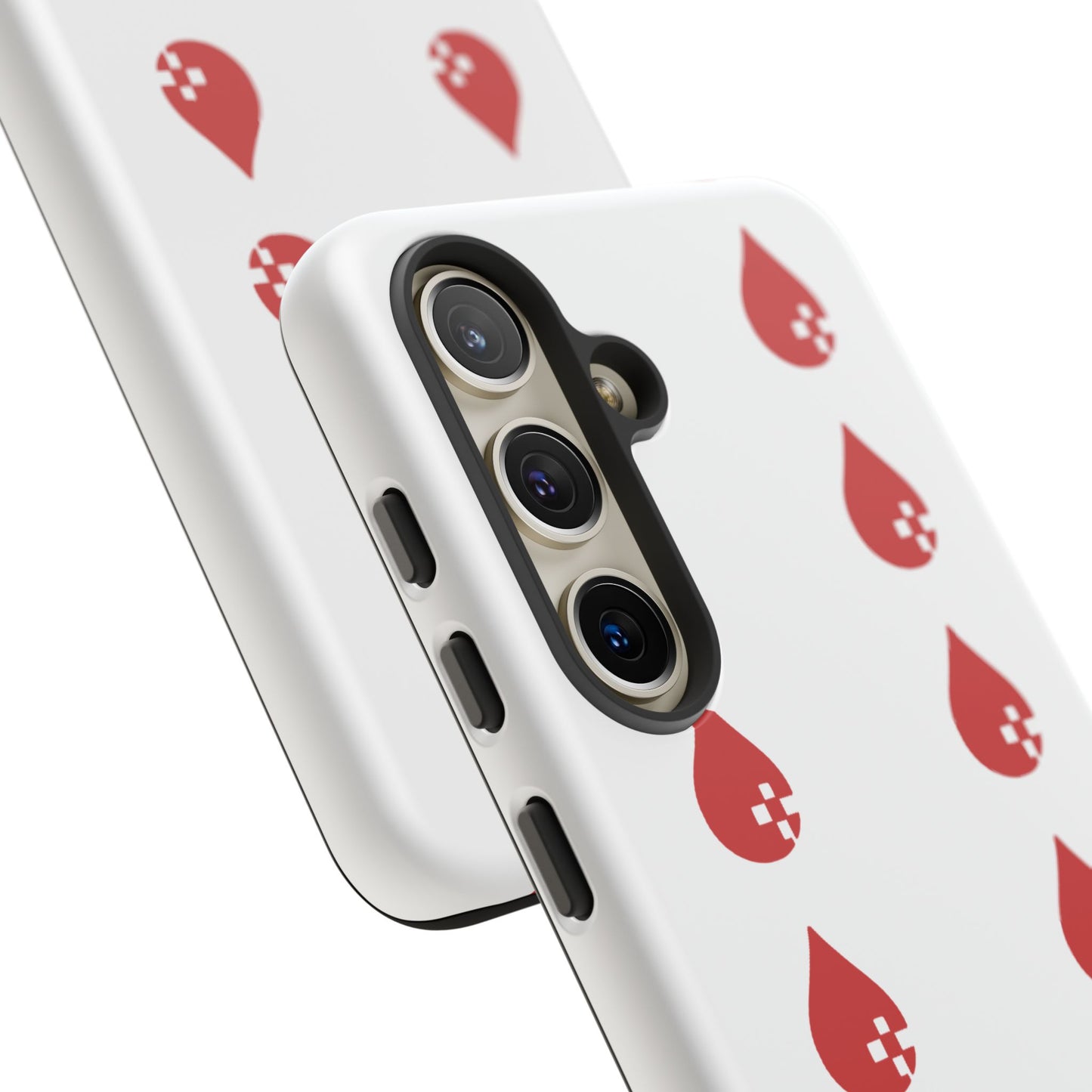 Sang Led Blood Logo Tough Protective Phone Case — White Dripping Pattern