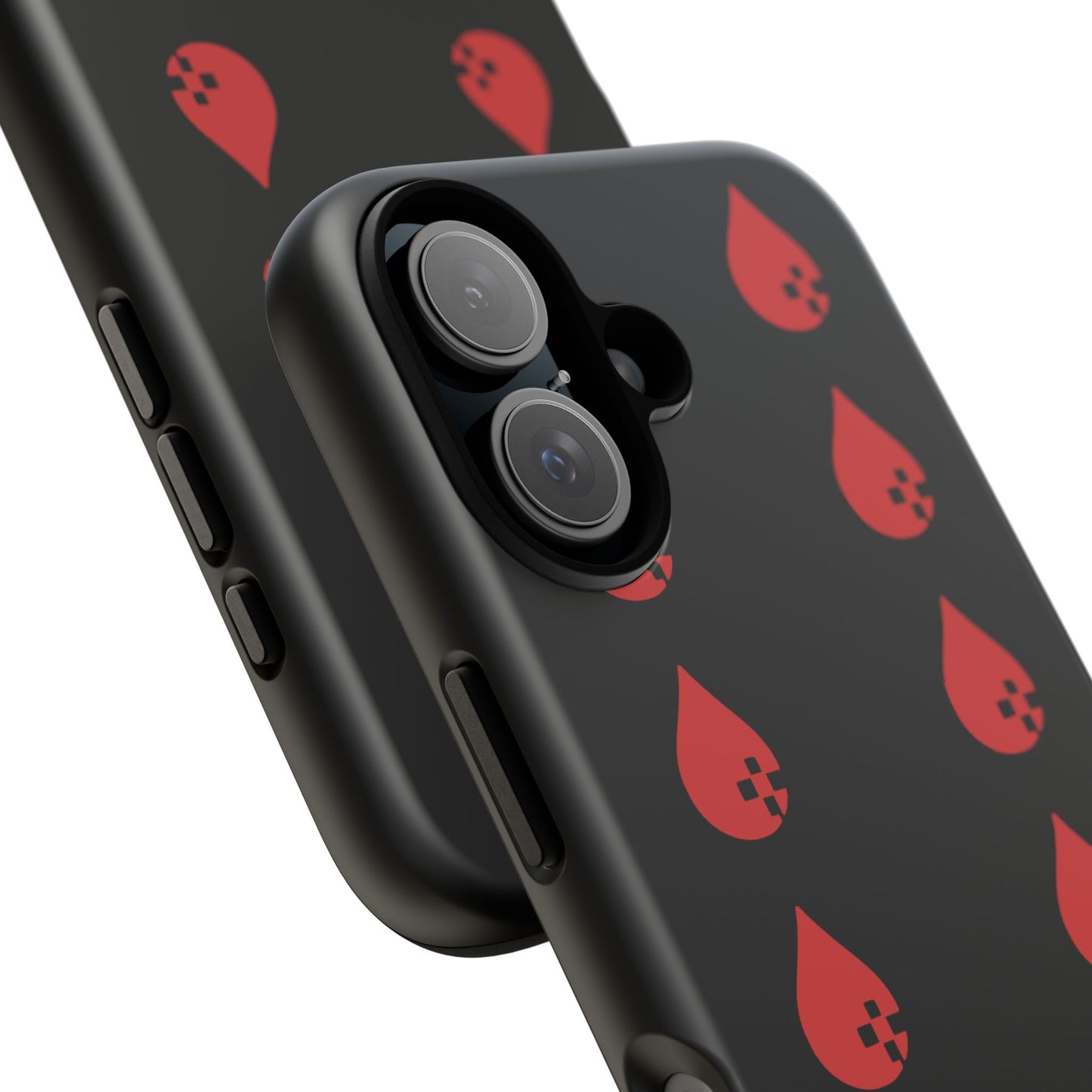 Sang Led Blood Logo Tough Protective Phone Case — Black Dripping Pattern