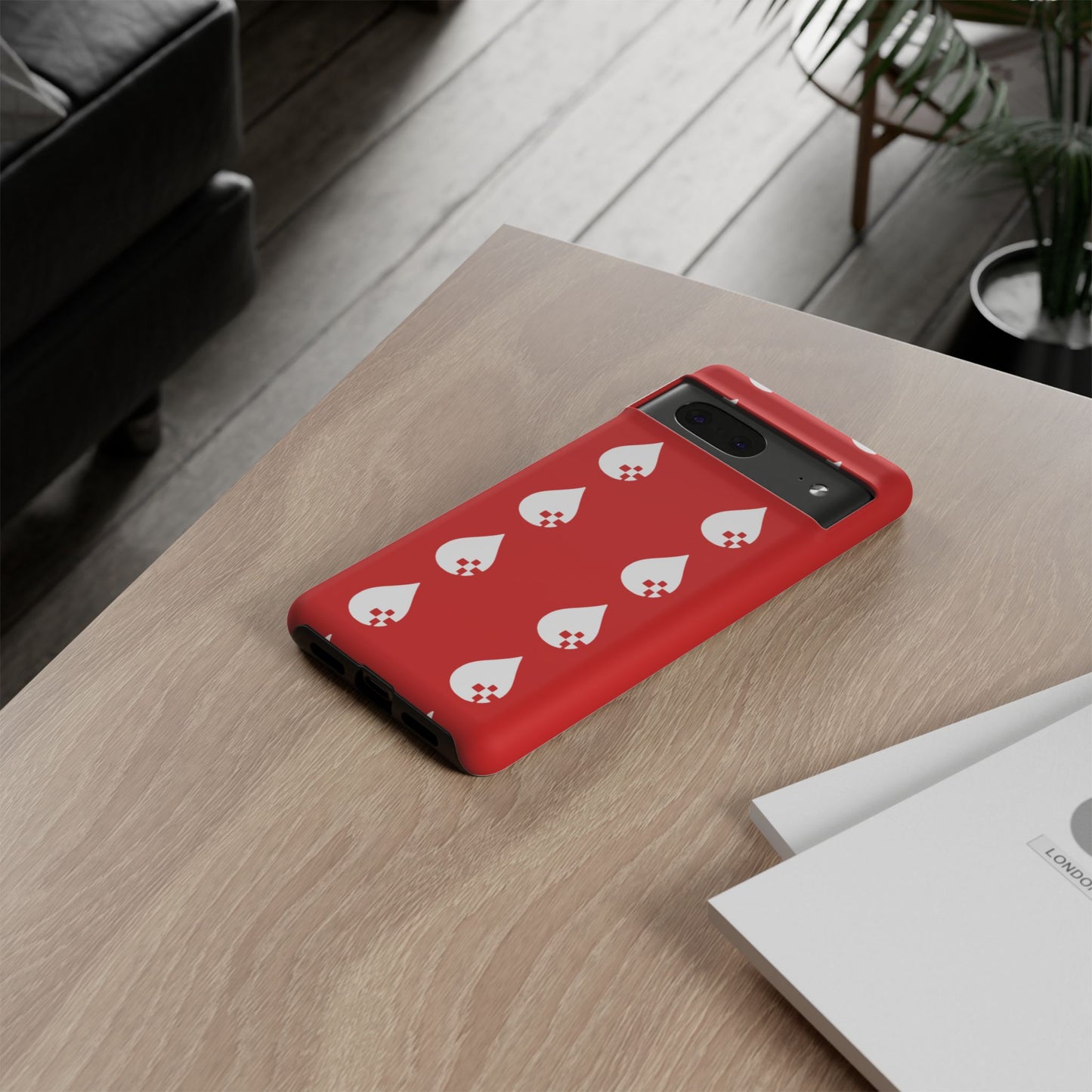 Sang Led Blood Logo Tough Protective Phone Case — Red Dripping Pattern