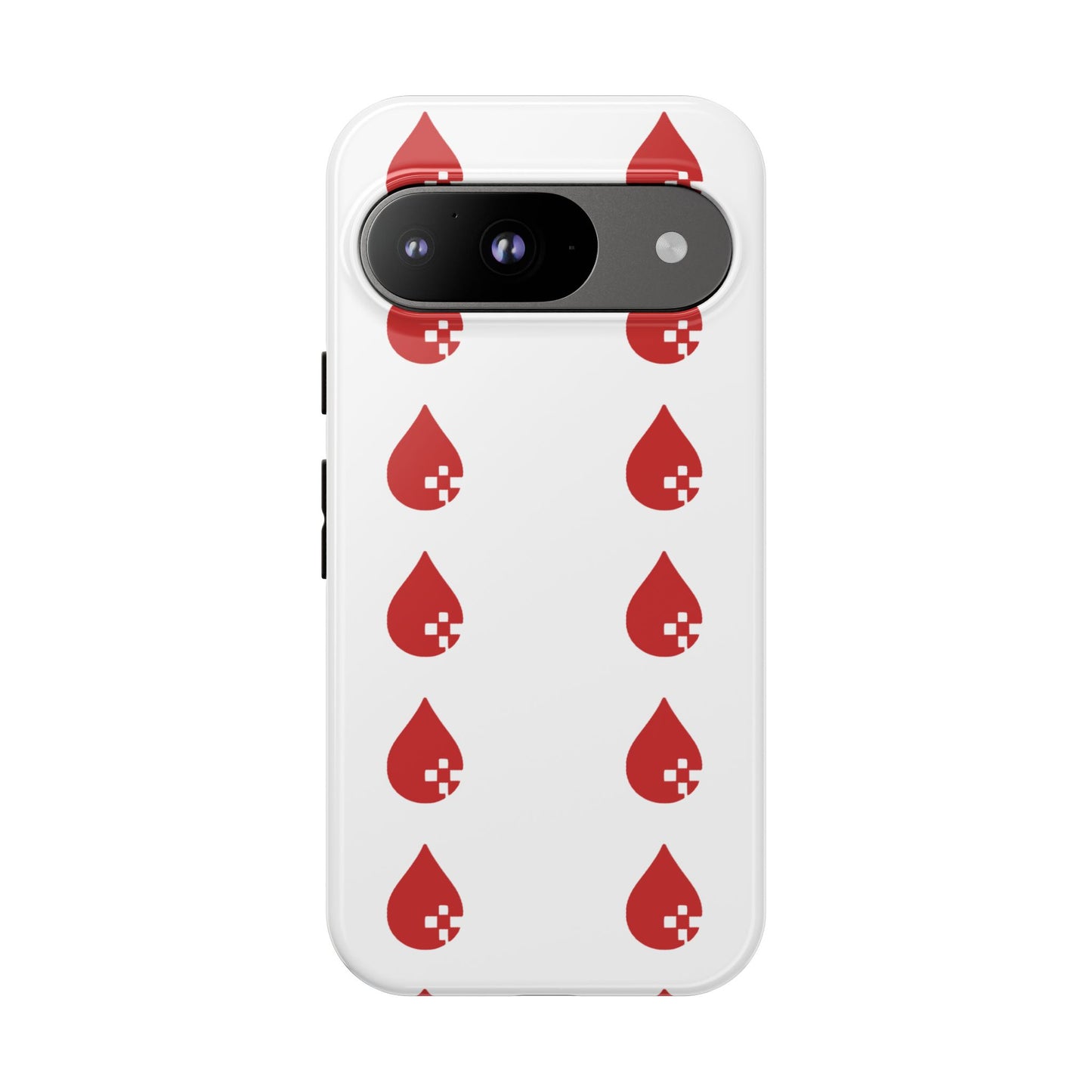 Sang Led Blood Logo Tough Protective Phone Case — White Dripping Pattern