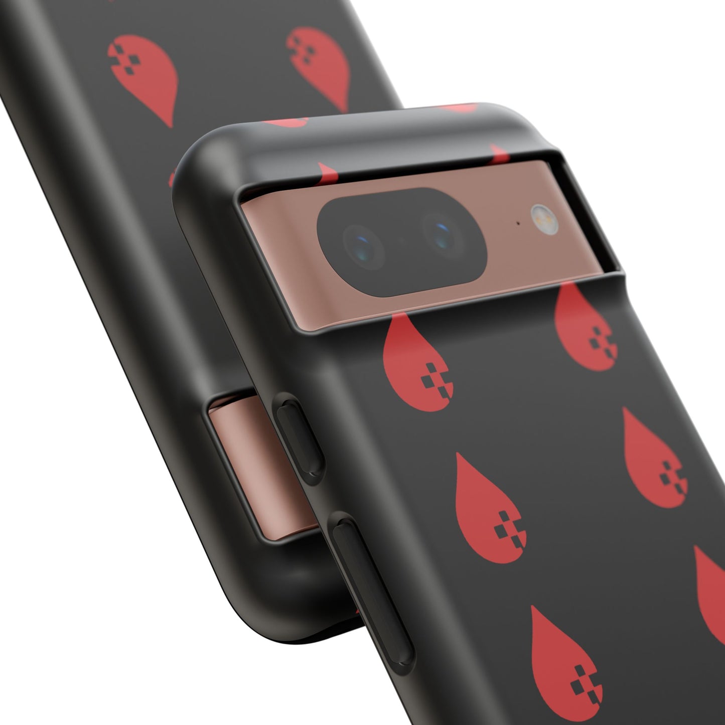 Sang Led Blood Logo Tough Protective Phone Case — Black Dripping Pattern