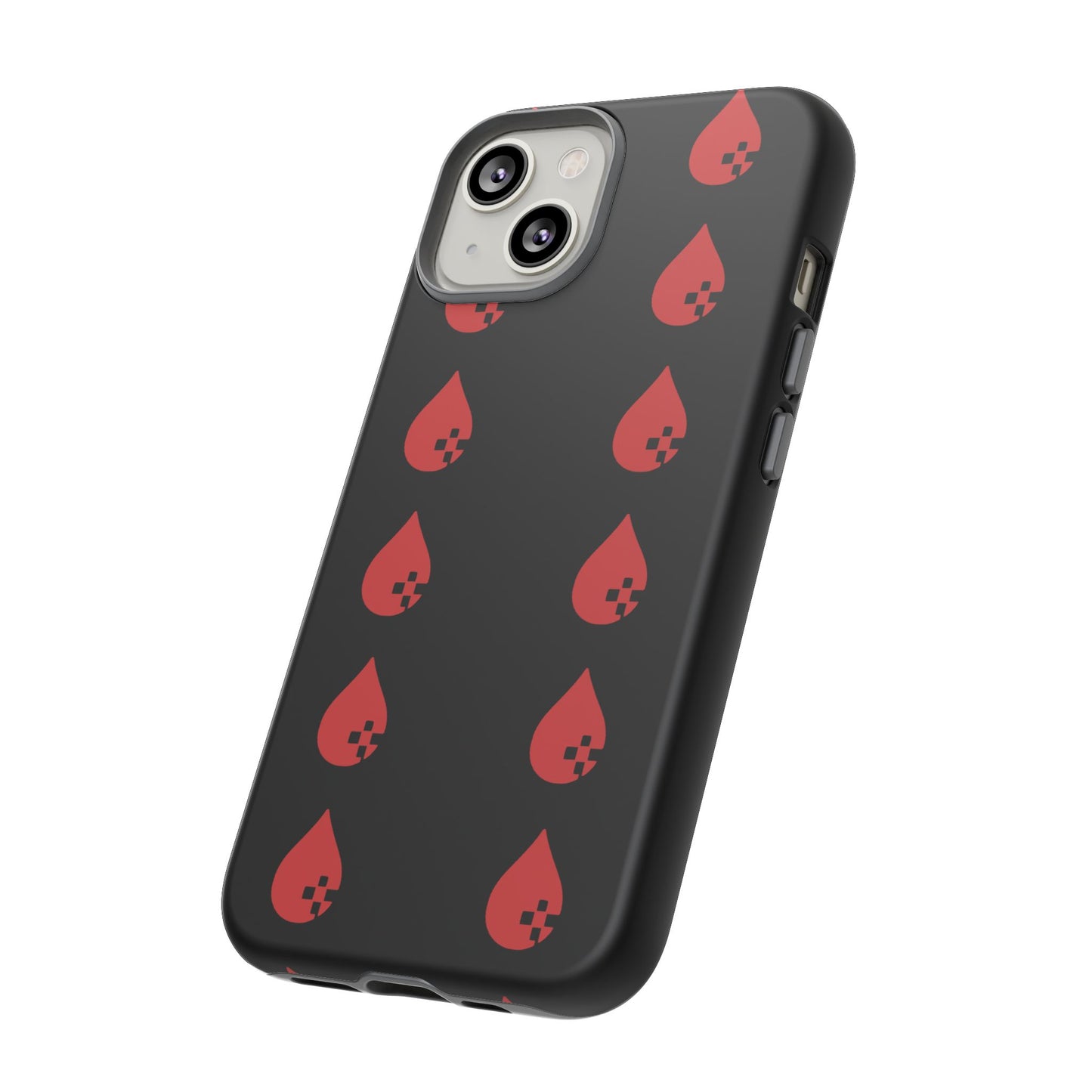 Sang Led Blood Logo Tough Protective Phone Case — Black Dripping Pattern