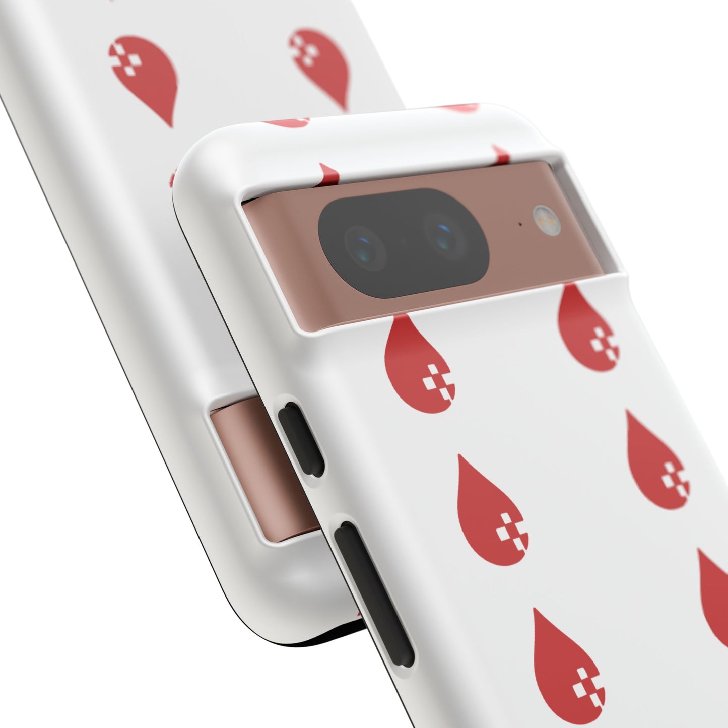 Sang Led Blood Logo Tough Protective Phone Case — White Dripping Pattern