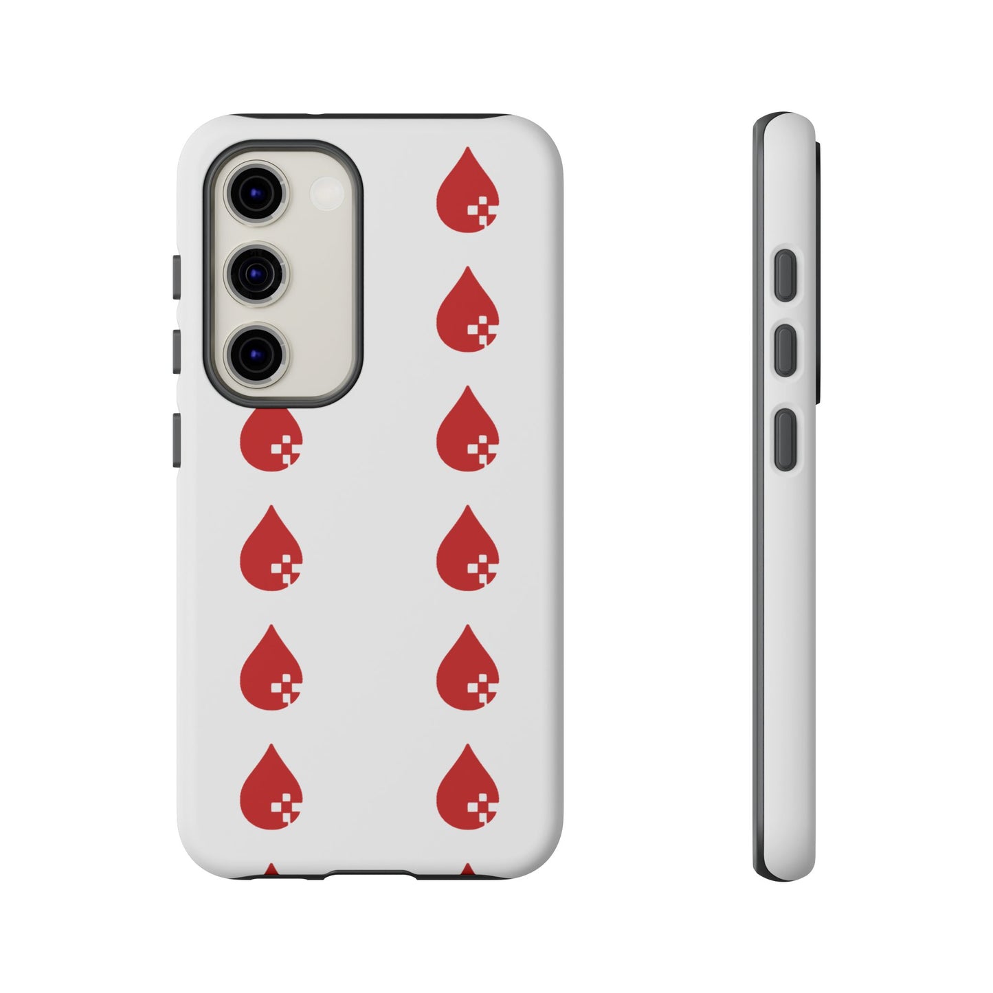 Sang Led Blood Logo Tough Protective Phone Case — White Dripping Pattern