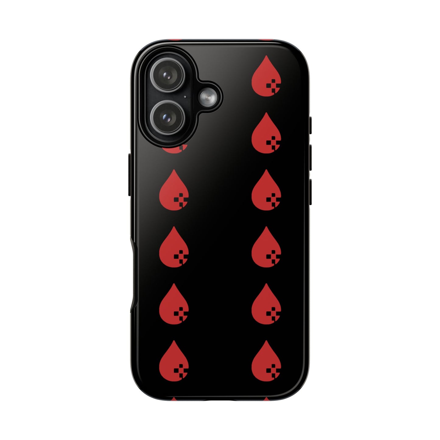 Sang Led Blood Logo Tough Protective Phone Case — Black Dripping Pattern