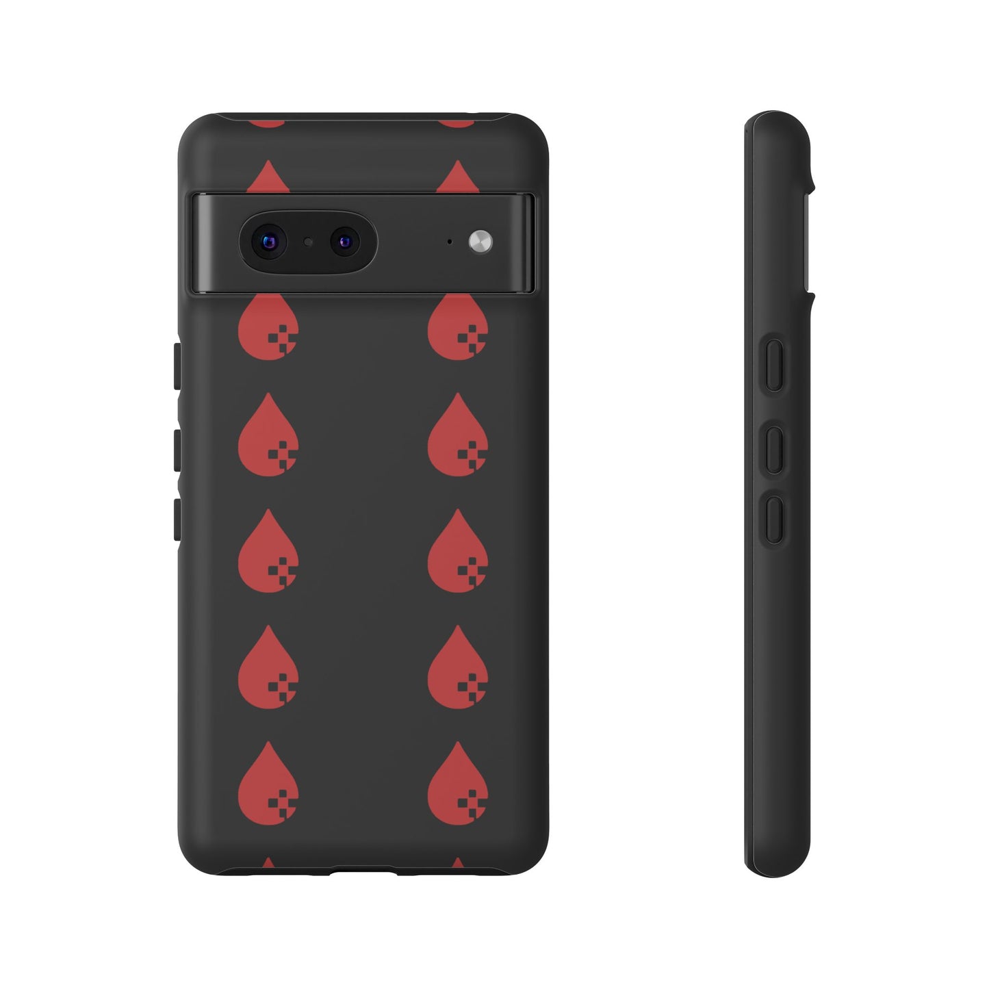 Sang Led Blood Logo Tough Protective Phone Case — Black Dripping Pattern