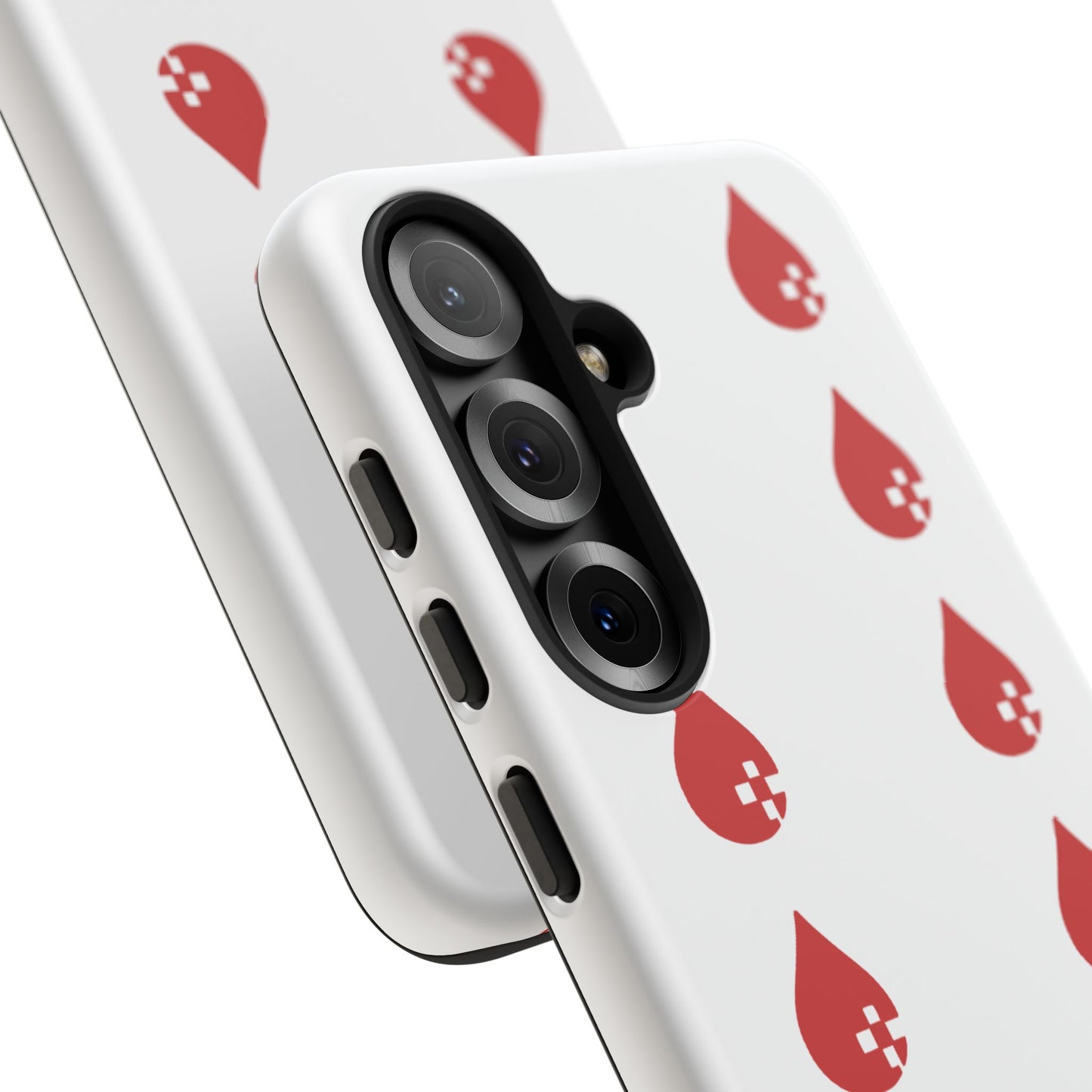 Sang Led Blood Logo Tough Protective Phone Case — White Dripping Pattern