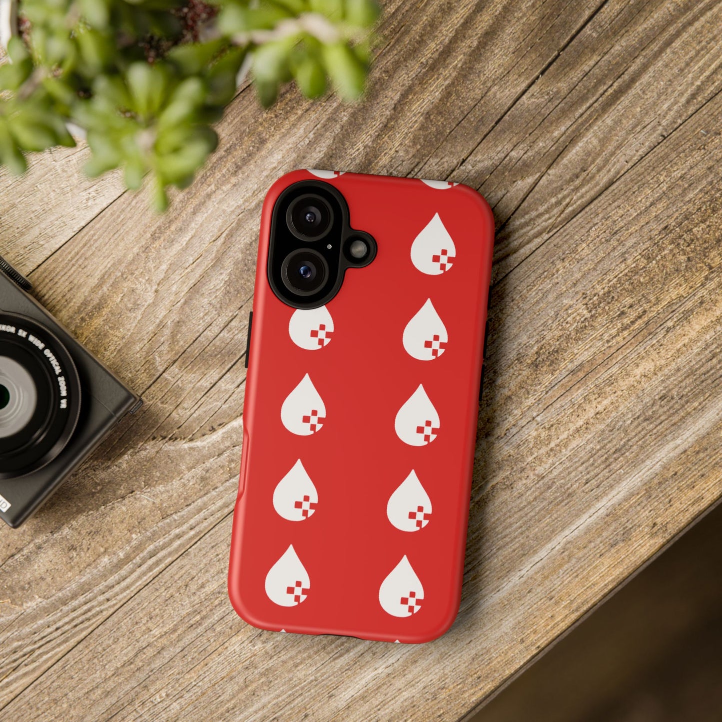Sang Led Blood Logo Tough Protective Phone Case — Red Dripping Pattern