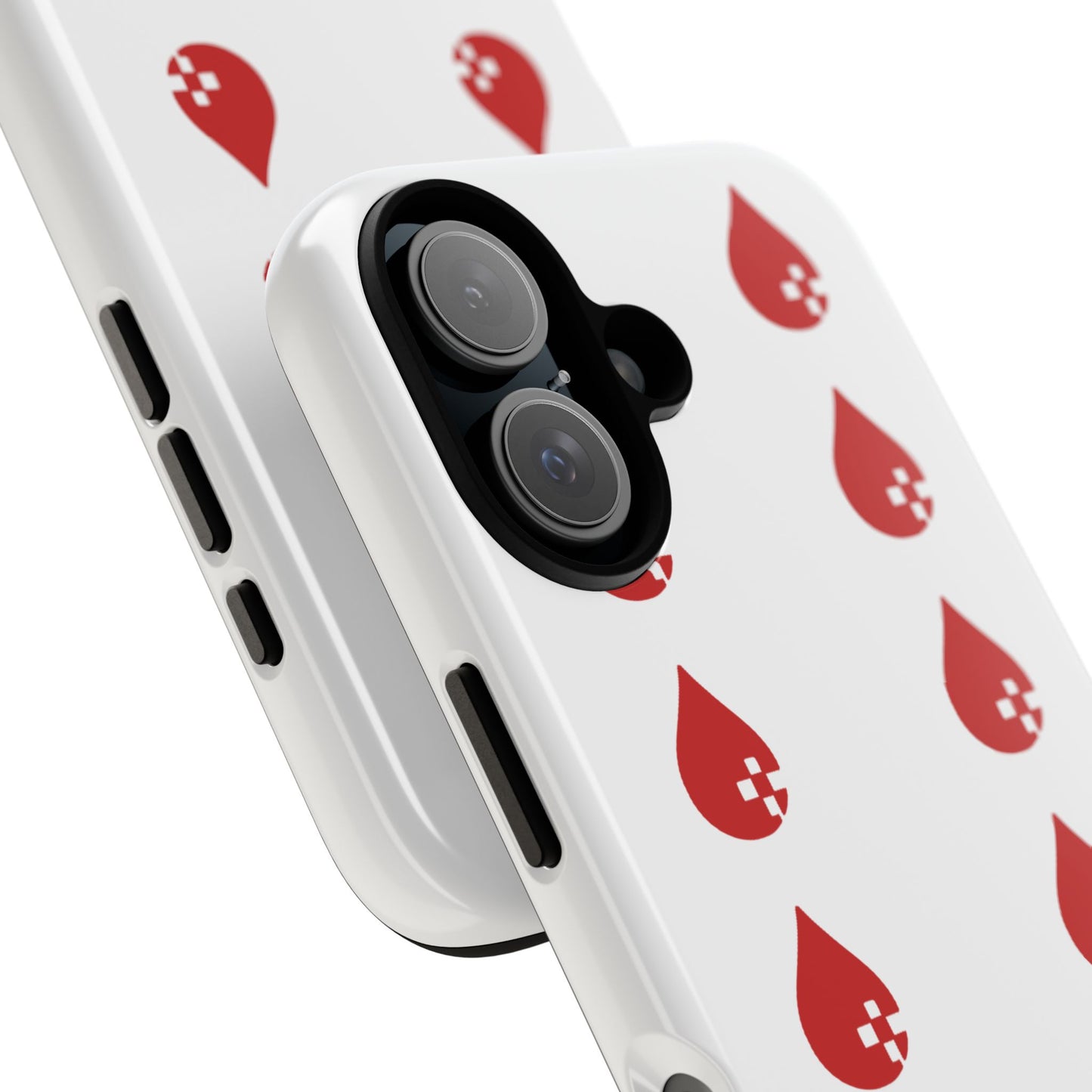 Sang Led Blood Logo Tough Protective Phone Case — White Dripping Pattern