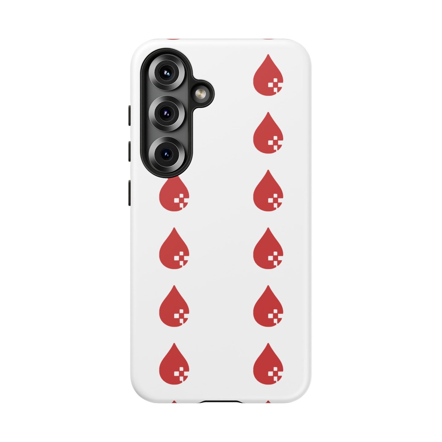 Sang Led Blood Logo Tough Protective Phone Case — White Dripping Pattern