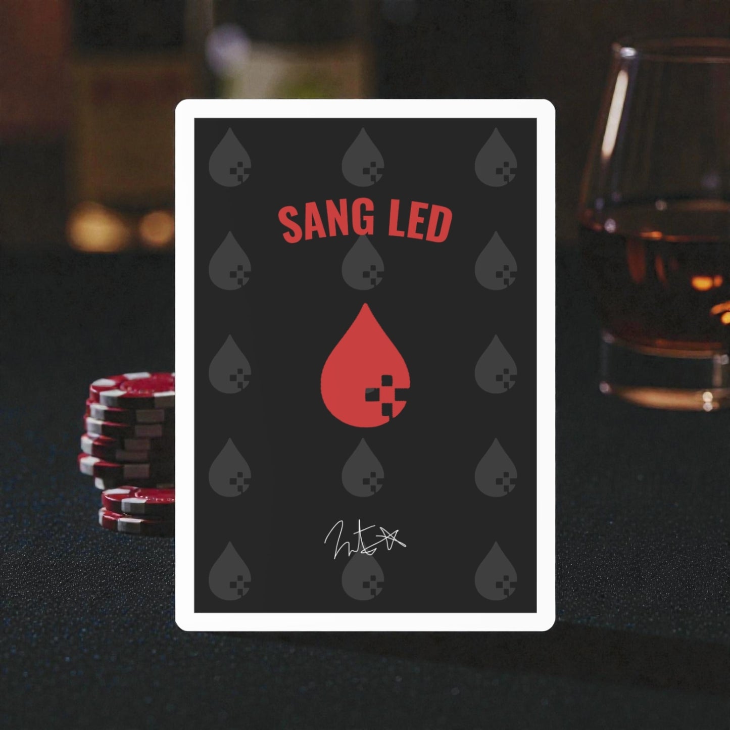 SANG LED Signature Playing Cards – Black Drop Deck