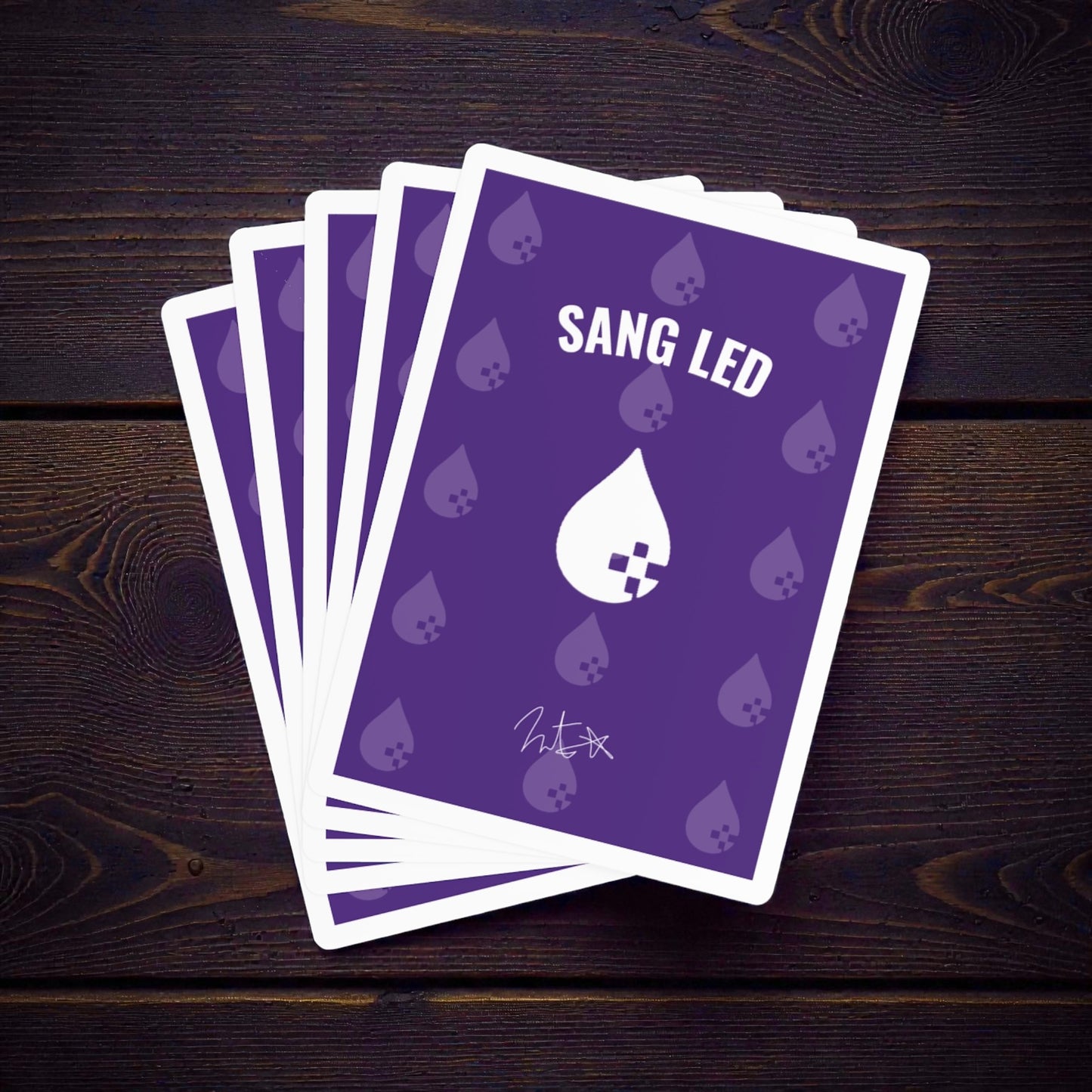 SANG LED Signature Playing Cards – Purple Drop Deck