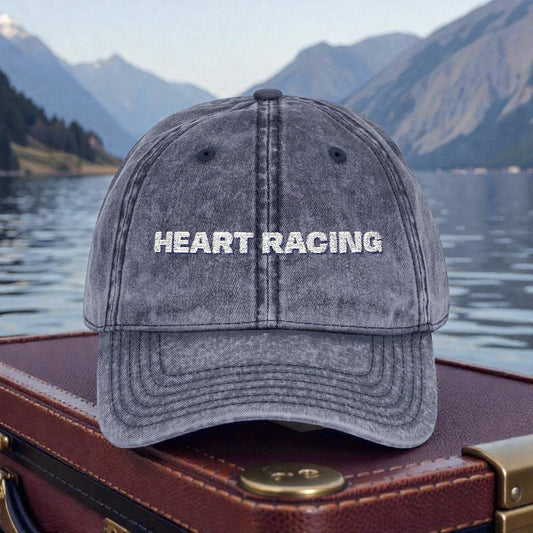 HEART RACING - Embroidered Vintage Cap